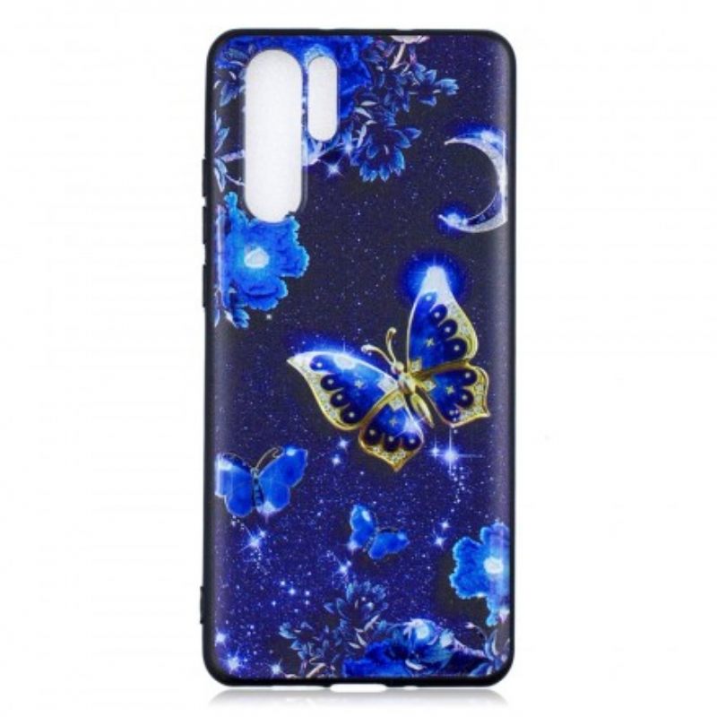 Kuori Huawei P30 Pro Golden Butterfly