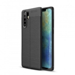 Kuori Huawei P30 Pro Nahkaefekti Litsi Kaksinkertainen Linja