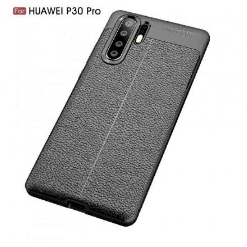 Kuori Huawei P30 Pro Nahkaefekti Litsi Kaksinkertainen Linja