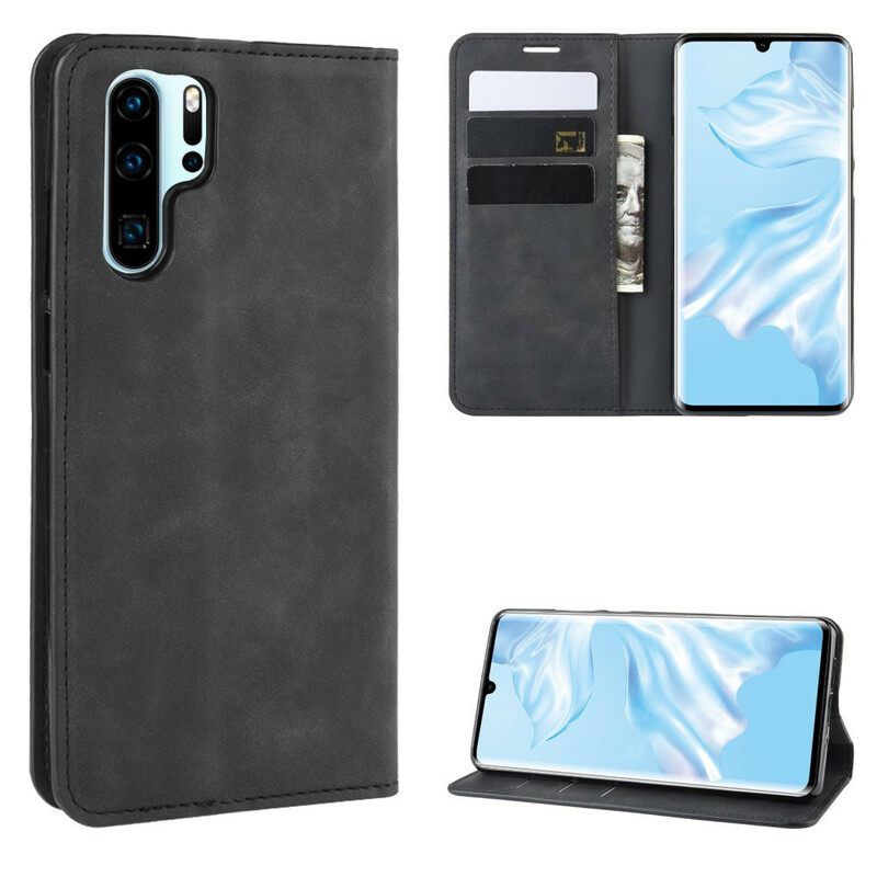 Puhelinkuoret Huawei P30 Pro Kotelot Flip Chic Leather Effect