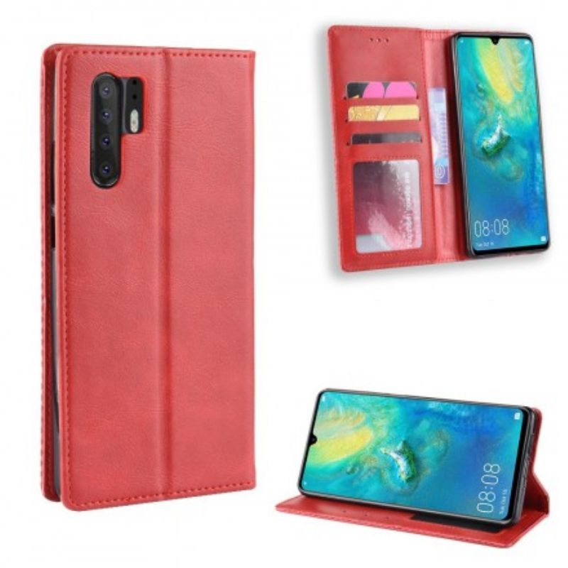 Puhelinkuoret Huawei P30 Pro Kotelot Flip Tyylitelty Vintage-nahkaefekti