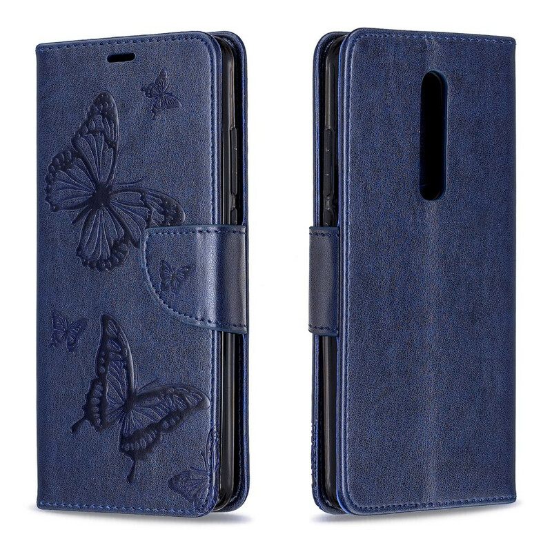 Kotelot Xiaomi Mi 9T / Mi 9T Pro Suojaketju Kuori Butterflies Painettu Hihna