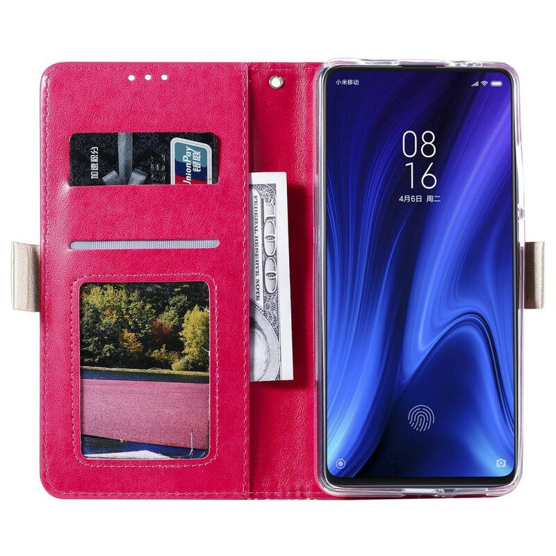 Kotelot Xiaomi Mi 9T / Mi 9T Pro Suojaketju Kuori Lace Strap Kolikkokukkaro