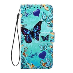 Kotelot Xiaomi Mi 9T / Mi 9T Pro Suojaketju Kuori Love Butterflies In Strap