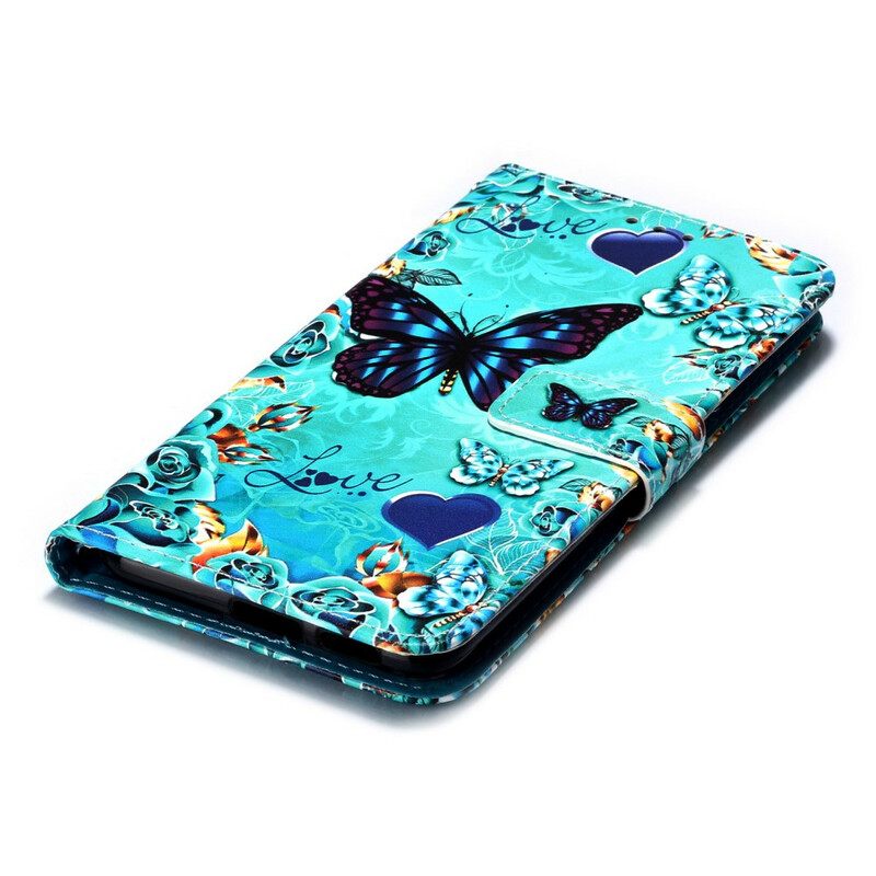 Kotelot Xiaomi Mi 9T / Mi 9T Pro Suojaketju Kuori Love Butterflies In Strap