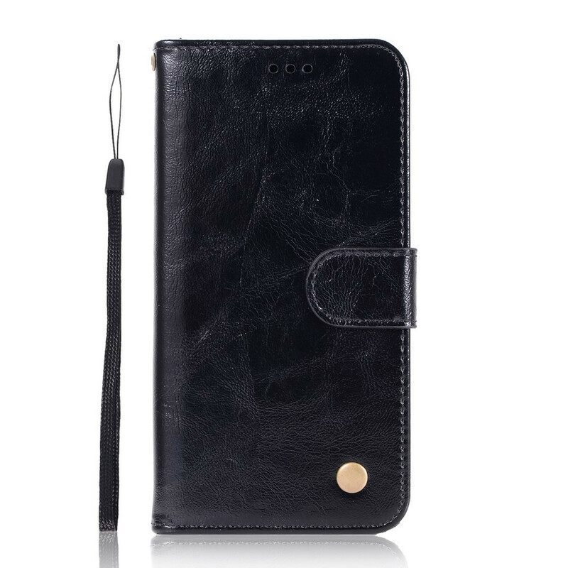 Kotelot Xiaomi Mi 9T / Mi 9T Pro Suojaketju Kuori Vintage Leather Effect Strappy