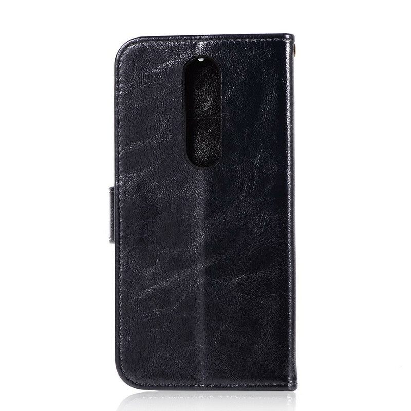 Kotelot Xiaomi Mi 9T / Mi 9T Pro Suojaketju Kuori Vintage Leather Effect Strappy