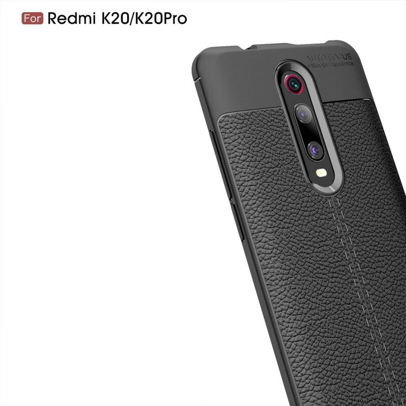 Kuori Xiaomi Mi 9T / Mi 9T Pro Double Line Litchi Leather Effect