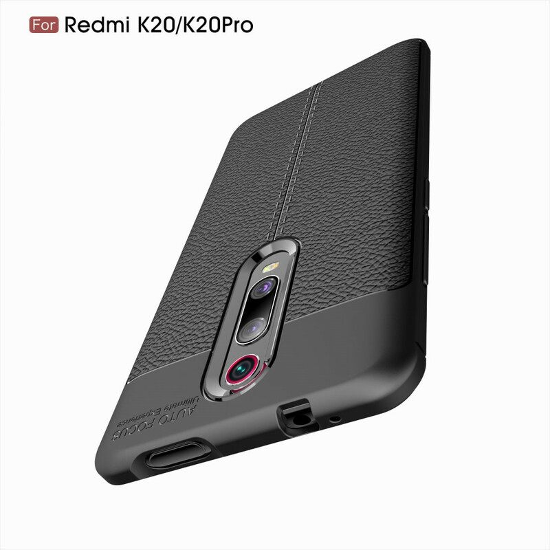 Kuori Xiaomi Mi 9T / Mi 9T Pro Double Line Litchi Leather Effect