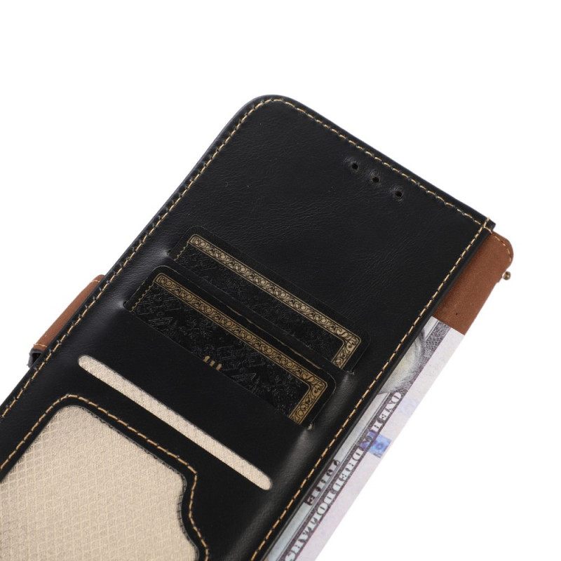 Kotelot Vivo X80 Pro Suojakuori Genuine Leather Rfid-suojaus