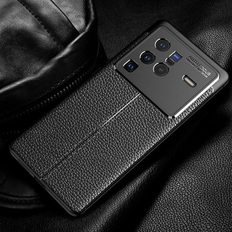 Kuori Vivo X80 Pro Double Line Litchi Leather Effect