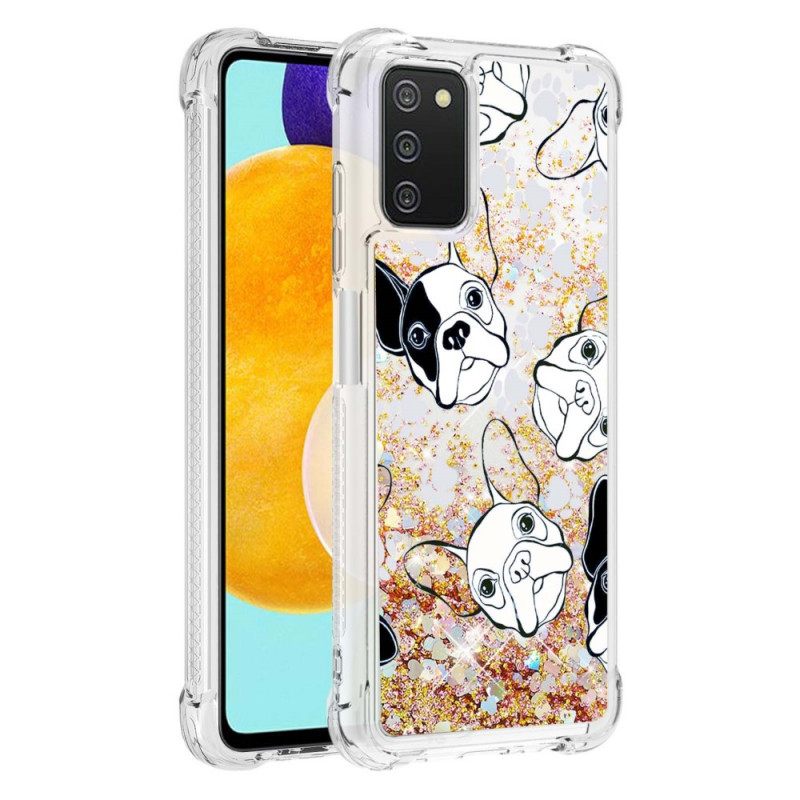 Case Samsung Galaxy A03s Mr Dog Glitter