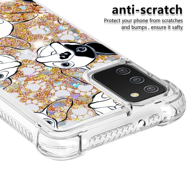 Case Samsung Galaxy A03s Mr Dog Glitter