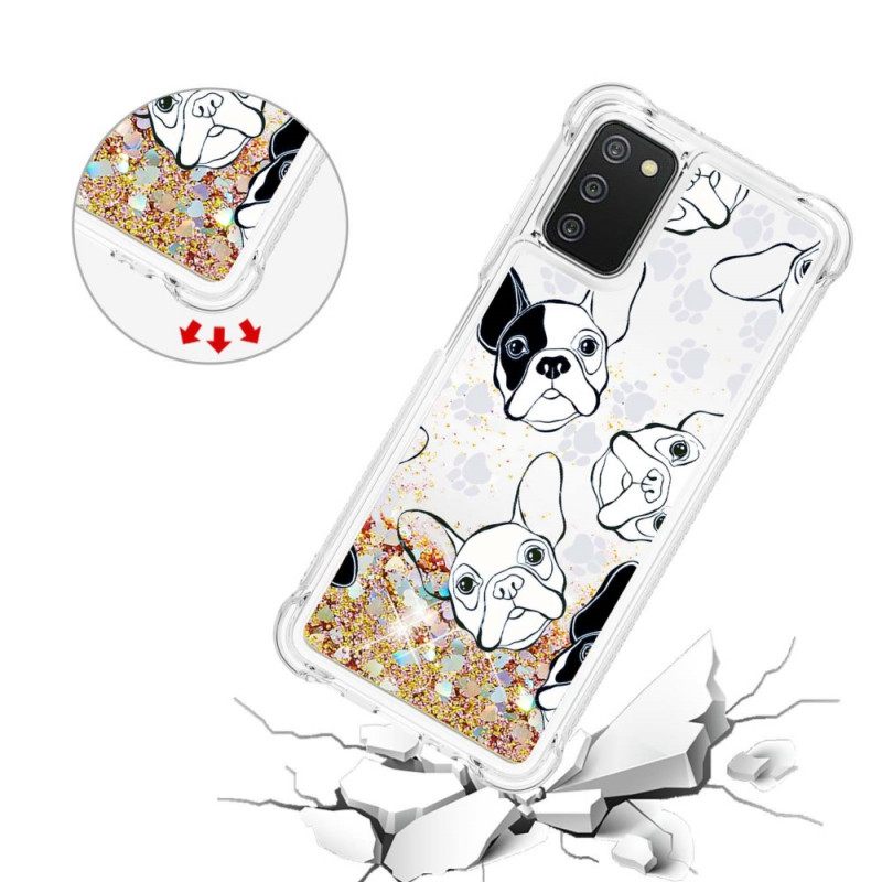 Case Samsung Galaxy A03s Mr Dog Glitter