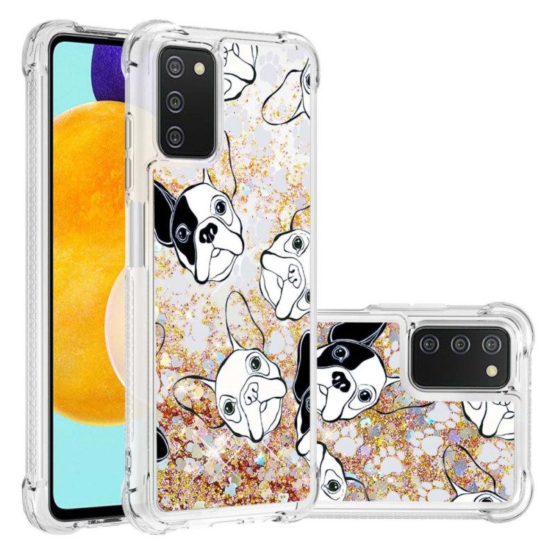 Case Samsung Galaxy A03s Mr Dog Glitter