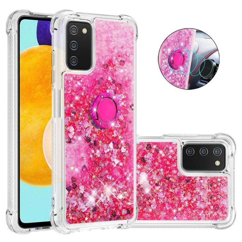 Case Samsung Galaxy A03s Paljetteja Rengastuella