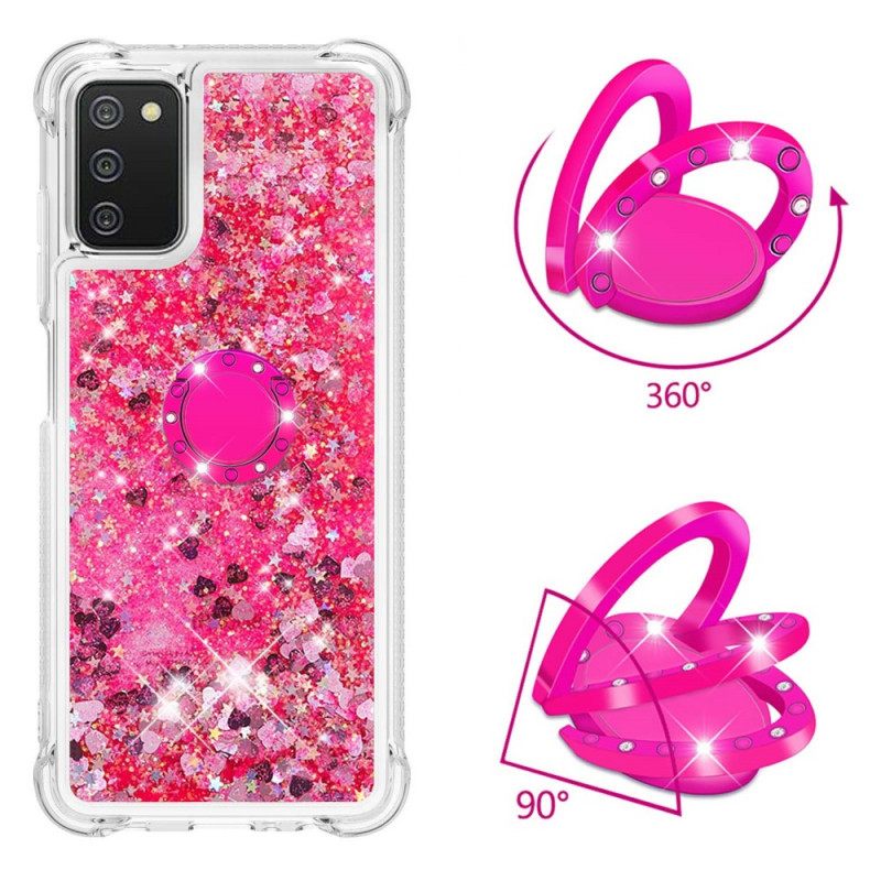 Case Samsung Galaxy A03s Paljetteja Rengastuella