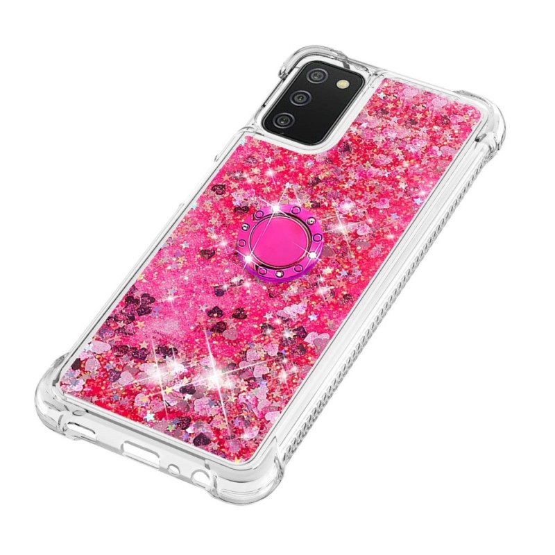 Case Samsung Galaxy A03s Paljetteja Rengastuella