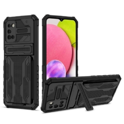 Case Samsung Galaxy A03s Vetoketjullinen Korttipidike Ja Teline