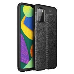 Kuori Samsung Galaxy A03s Double Line Litchi Leather Effect