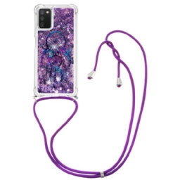 Kuori Samsung Galaxy A03s Kiristysnyörillä Dreamcatcher Glitter Kiristysnauha