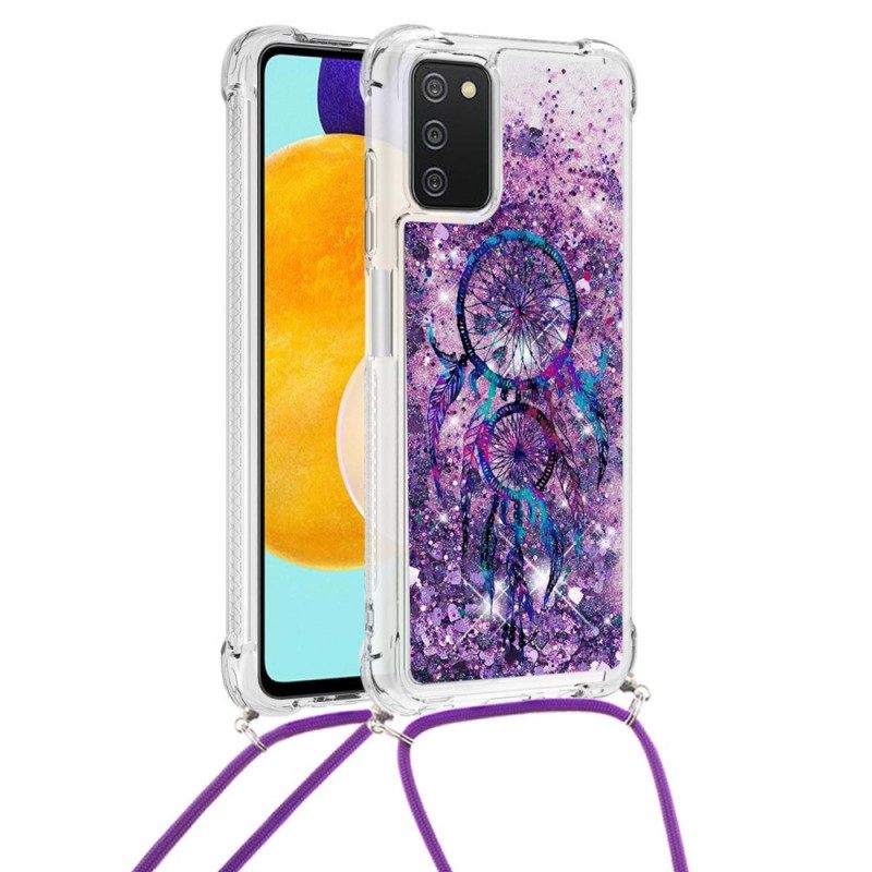 Kuori Samsung Galaxy A03s Kiristysnyörillä Dreamcatcher Glitter Kiristysnauha