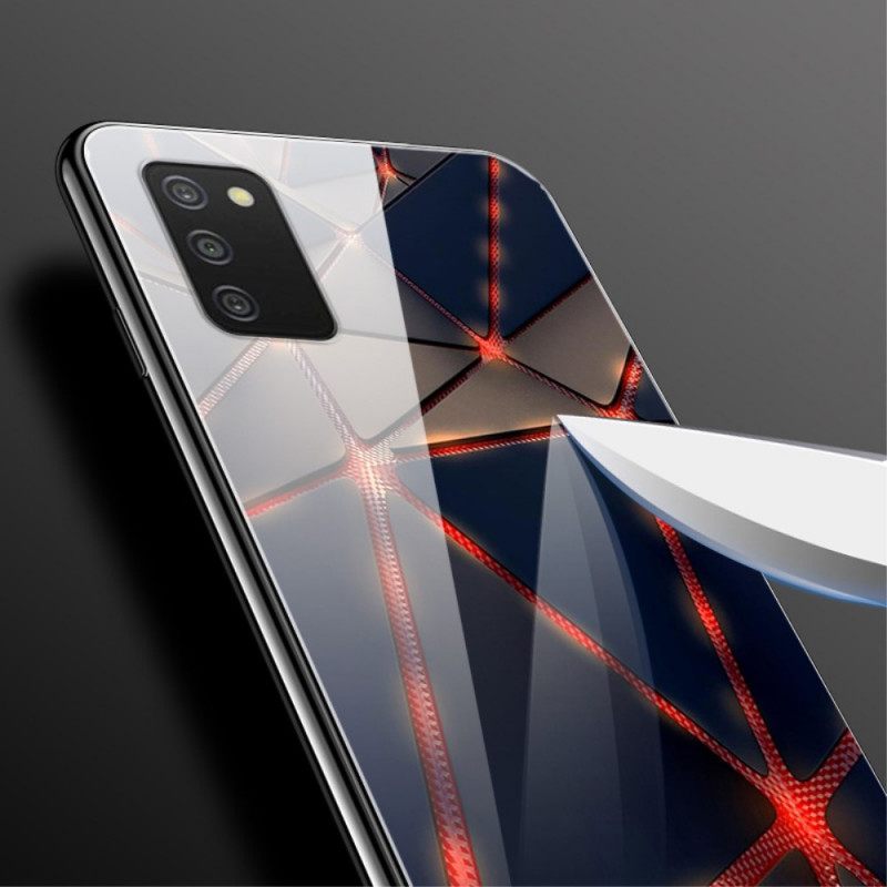 Kuori Samsung Galaxy A03s Tempered Glass Abstract Colors