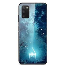 Kuori Samsung Galaxy A03s Tempered Glass Piano In The Night