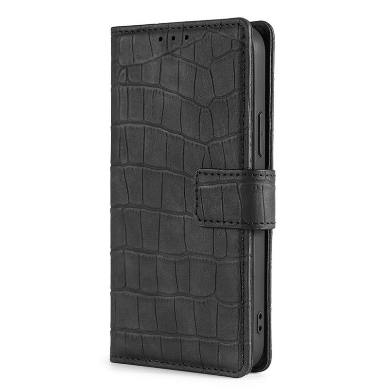 Nahkakotelo Samsung Galaxy A03s Crocodile Skin Effect