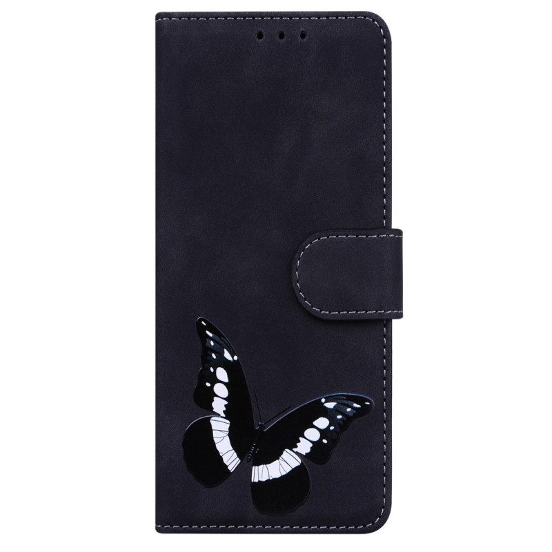 Nahkakotelo Samsung Galaxy A03s Skin-touch Butterfly