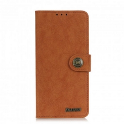 Flip Case Samsung Galaxy A22 4G Faux Leather Split Retro Khazneh