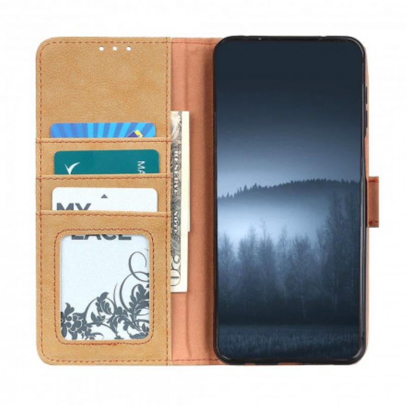 Flip Case Samsung Galaxy A22 4G Faux Leather Split Retro Khazneh