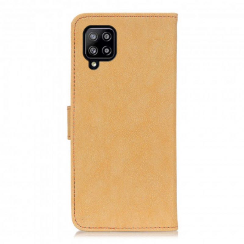 Flip Case Samsung Galaxy A22 4G Faux Leather Split Retro Khazneh