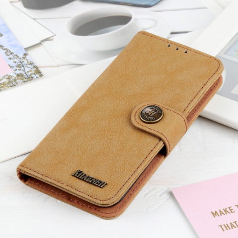 Flip Case Samsung Galaxy A22 4G Faux Leather Split Retro Khazneh