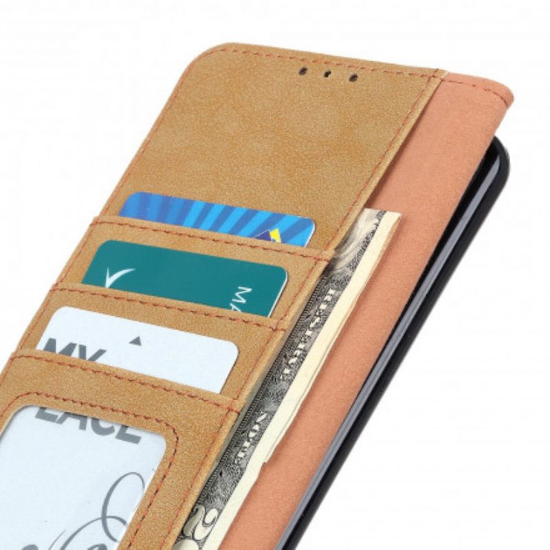 Flip Case Samsung Galaxy A22 4G Faux Leather Split Retro Khazneh