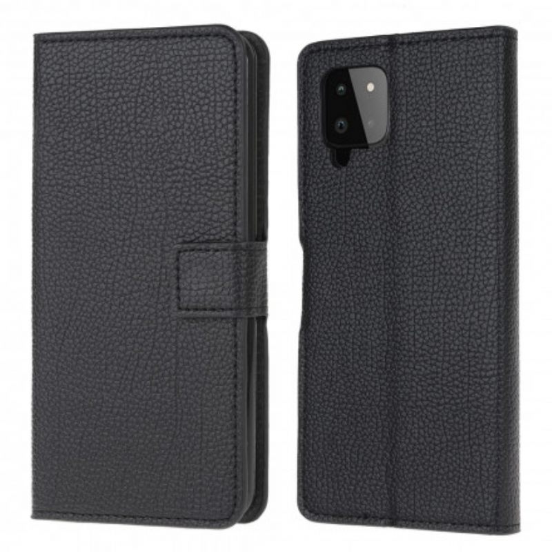 Flip Case Samsung Galaxy A22 4G Litchi Grain Leather Effect