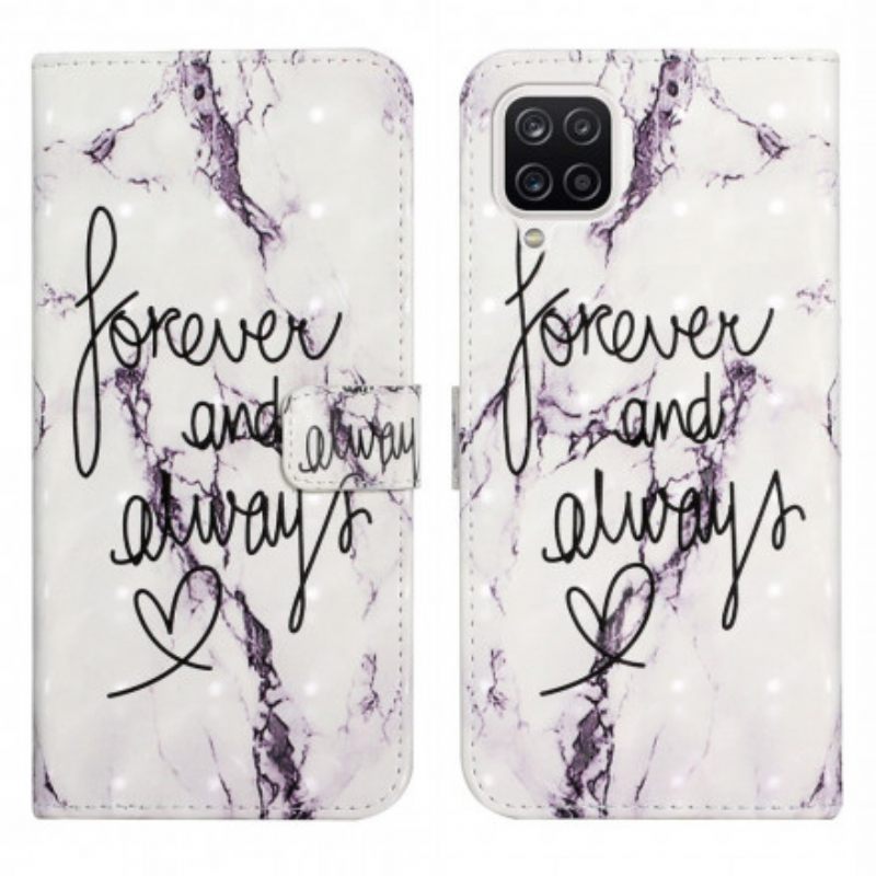 Flip Case Samsung Galaxy A22 4G Marble Forever & Always