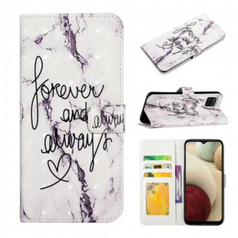 Flip Case Samsung Galaxy A22 4G Marble Forever & Always