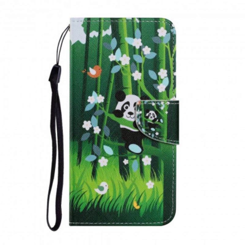 Flip Case Samsung Galaxy A22 4G Panda Walk