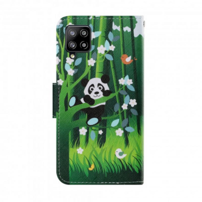 Flip Case Samsung Galaxy A22 4G Panda Walk