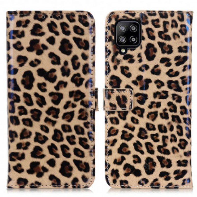 Flip Case Samsung Galaxy A22 4G Simple Leopard