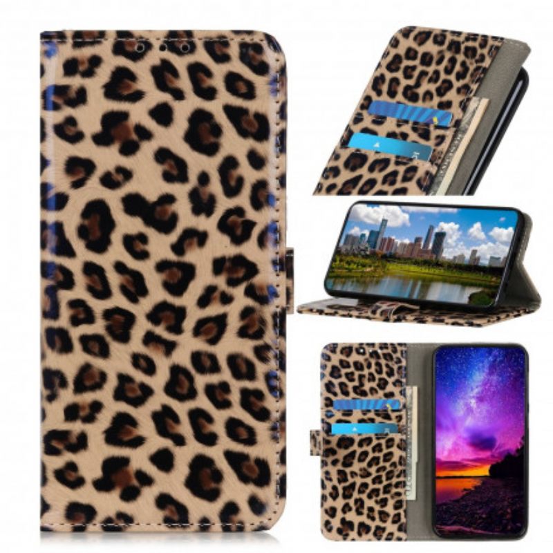 Flip Case Samsung Galaxy A22 4G Simple Leopard