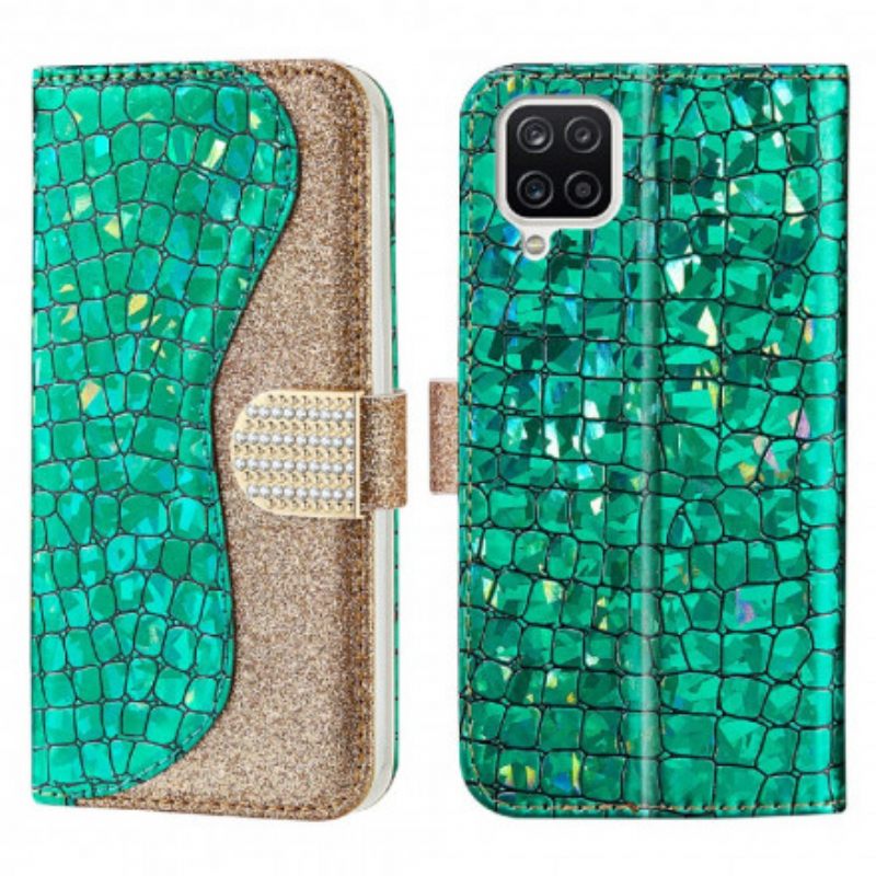 Kotelot Samsung Galaxy A22 4G Croco Diamonds