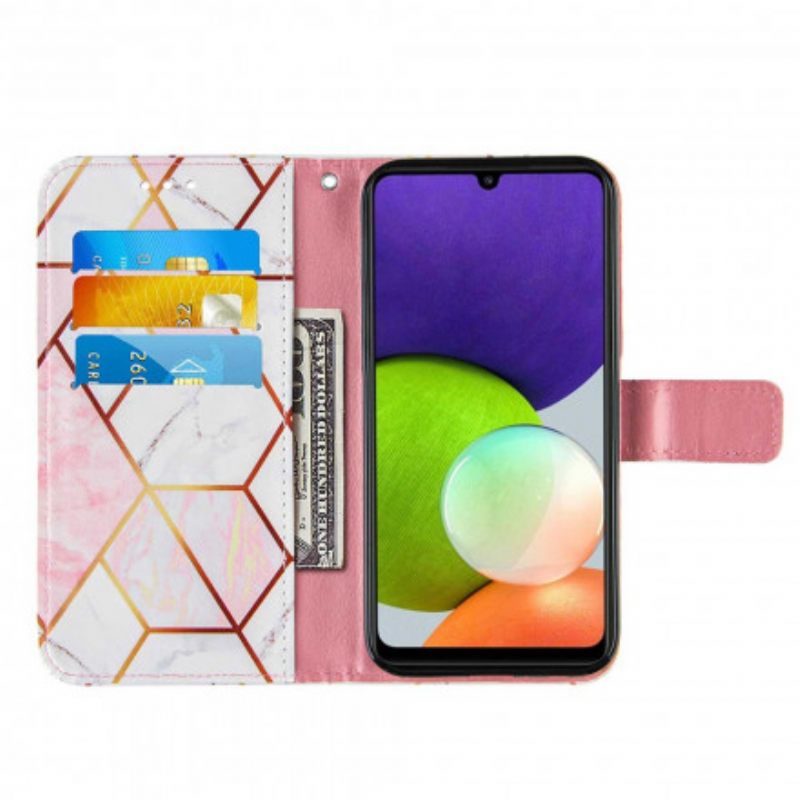 Kotelot Samsung Galaxy A22 4G Geometrinen Marmori