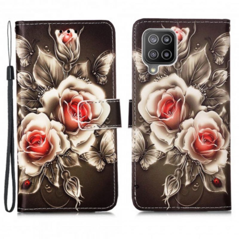 Kotelot Samsung Galaxy A22 4G Golden Roses