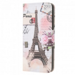 Kotelot Samsung Galaxy A22 4G Retro Eiffel-torni