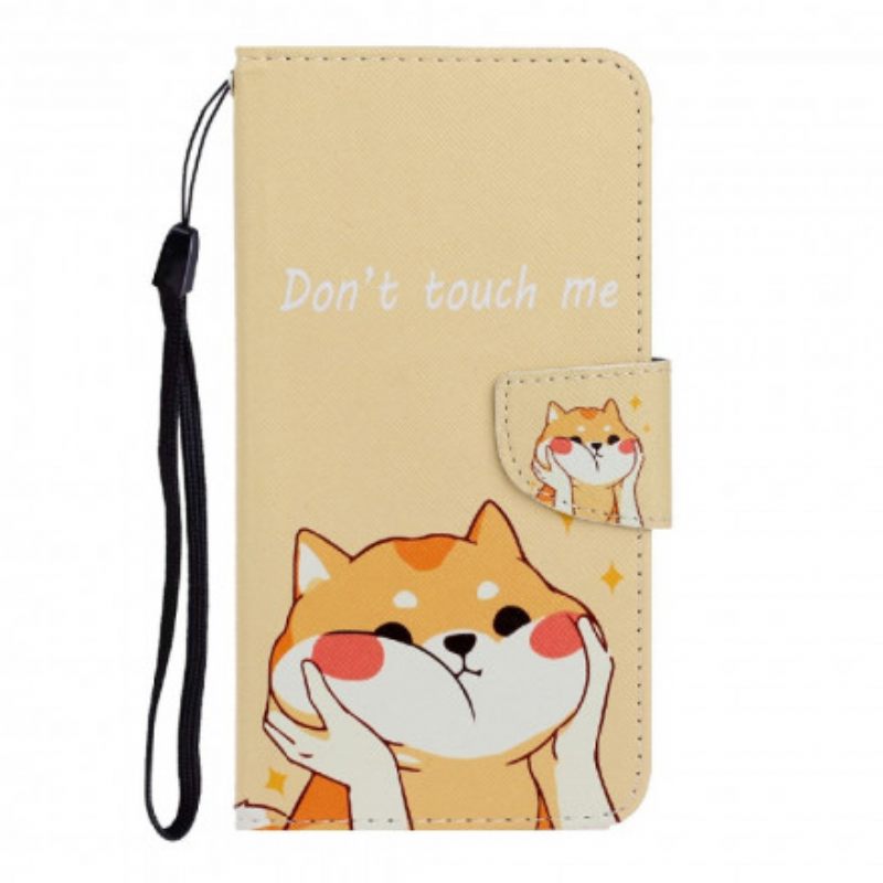 Kotelot Samsung Galaxy A22 4G Suojaketju Kuori Cat Don't Touch Me Strappy