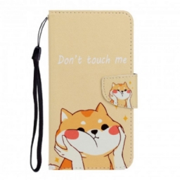 Kotelot Samsung Galaxy A22 4G Suojaketju Kuori Cat Don't Touch Me Strappy