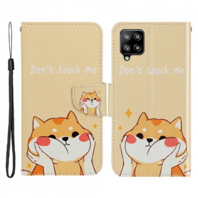 Kotelot Samsung Galaxy A22 4G Suojaketju Kuori Cat Don't Touch Me Strappy