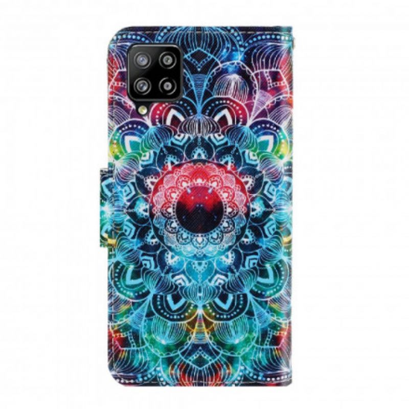 Kotelot Samsung Galaxy A22 4G Suojaketju Kuori Flashy Mandala Hihnalla